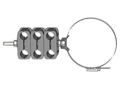 Cable clamp stainless steel, for 1/2″ R cable (OD is about Φ15.9mm)