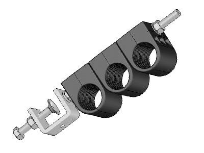 Cable clamp stainless steel, for 7/8″ R cable (OD is about Φ27.5mm)