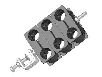 Cable clamp stainless steel, for 7/8″ R cable (OD is about Φ27.5mm)