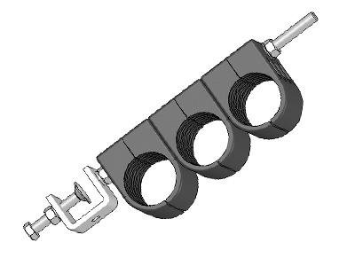 Cable clamp stainless steel, for 1-1/4″ R cable (OD is about Φ39.5mm)