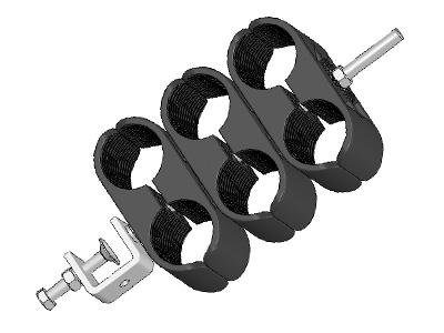 Cable clamp stainless steel, for 1-1/4″ R cable (OD is about Φ39.5mm)