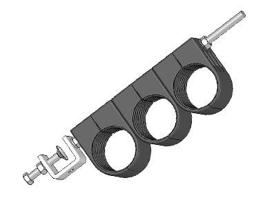 Cable clamp stainless steel, for 1-5/8″ R cable (OD is about Φ49.8mm)