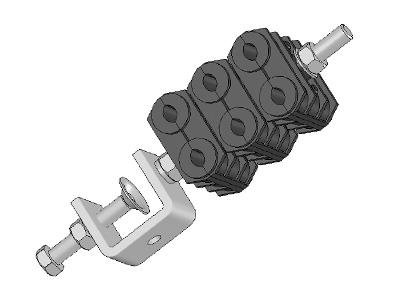 Cable clamp for 1/4″ S, RBK300,5D(ODΦ6.8~ Φ9.0)