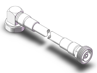 DIN female straight-DIN male right angle  Cable Types:1/2″S，PE jacket