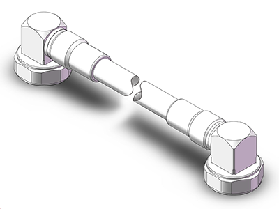 DIN male right angle-DIN male right angle  Cabel Types:1/2″S，PE jacket