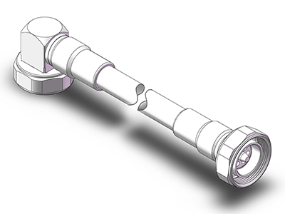 DIN male straight-DIN male right angle   Cable Types:1/2″S，PE jacket