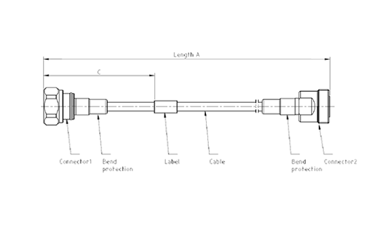 DIN male straight-DIN female straight Cable Types:3/8″S，PE jacket