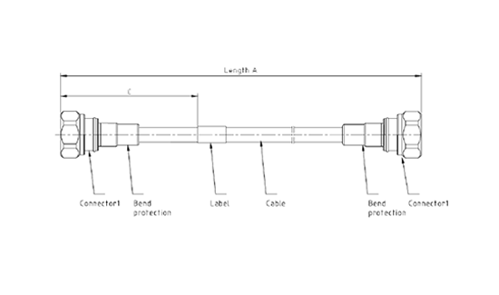 DIN male straight-DIN male straight Cable Types:3/8″S，PE jacket